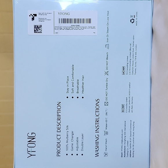 YFONG Pure Mulberry Silk Sleep Bonnet Double Layer Breathable Healthy Hair - Picture 2 of 5